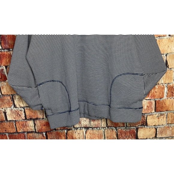 State of Mine Georgia Blue Stripe Striped Women’s XXL Henley Pullover Sweatshirt - Picture 3 of 6